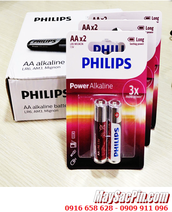 COMBO mua 01hộp 12vỉ 2viên (=24 viên) Pin Philips LR6P2B/97 Power Alkaline AA 1.5v _Giá chỉ 348.000/ Hộp
